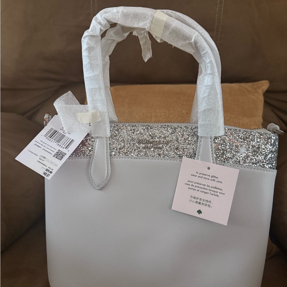 🔥SOLD OUT🔥Kate Soade New York Flash Glitter Satchel A glittery - Picture 7 of 9